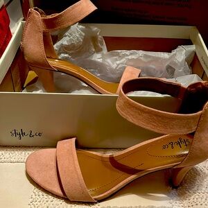 Plush pink color 2 inch heels